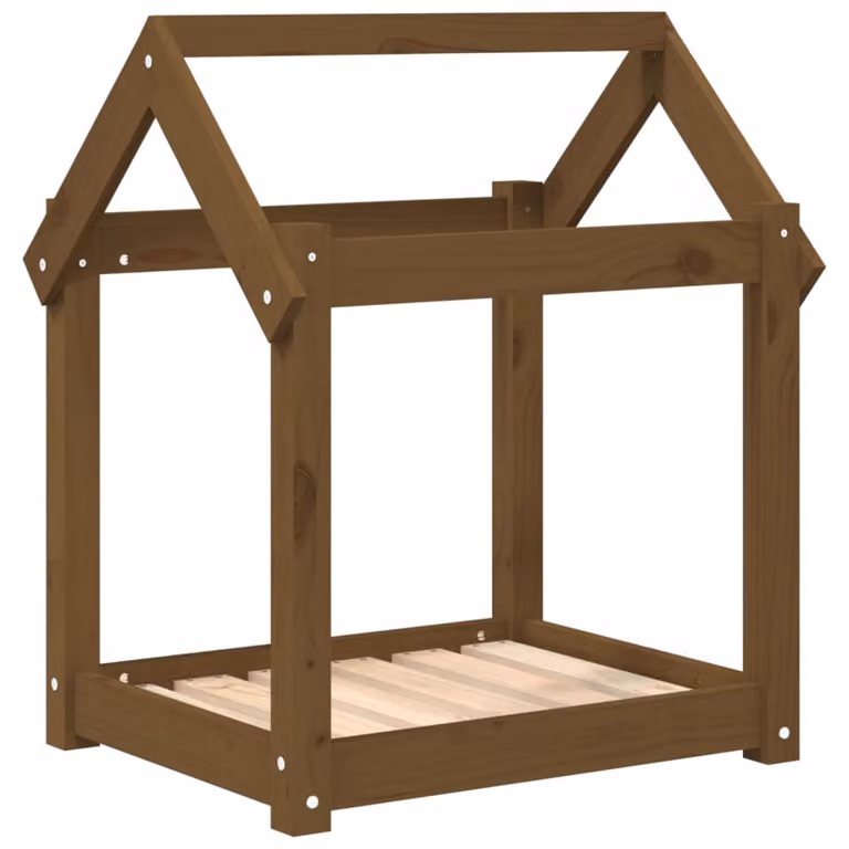 Cuccia per Cani Ambra 61x50x70 cm in Legno Massello di Pino