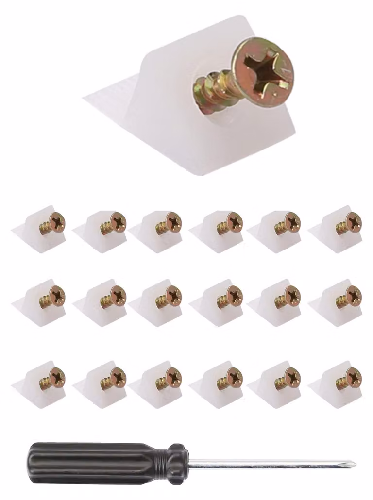 100 pezzi supporti per basi di cassetti con viti per mobili