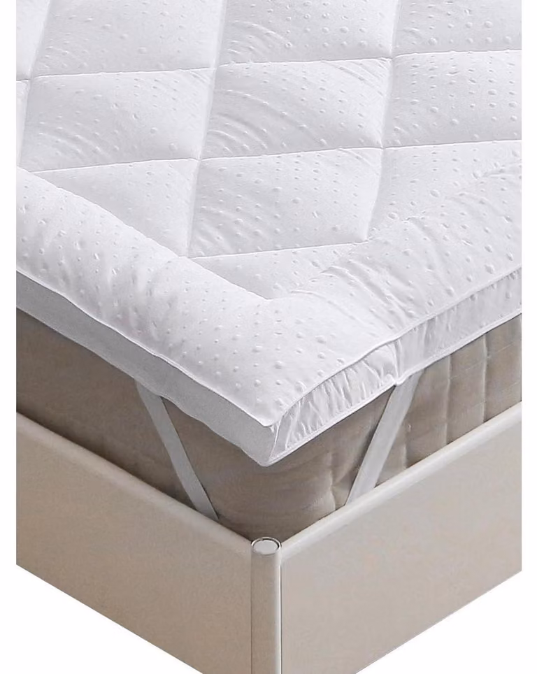 Topper per materasso, 180x200 cm, imbottitura in microfibra, effetto ammortizzante
