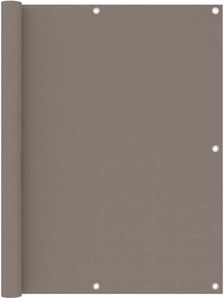 The Living Store Paravento per balcone Taupe 120x400 cm Tessuto Oxford