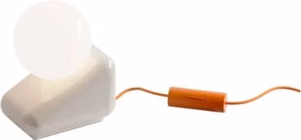 Lampada Da Tavolo Vintage Flip Ceramica Crema Vetro Opalino 1 Luce G9