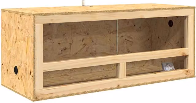 Terrario in legno e vetro marrone OSB CFW2998443 L/P/H: 100 x 40 x 40 cm