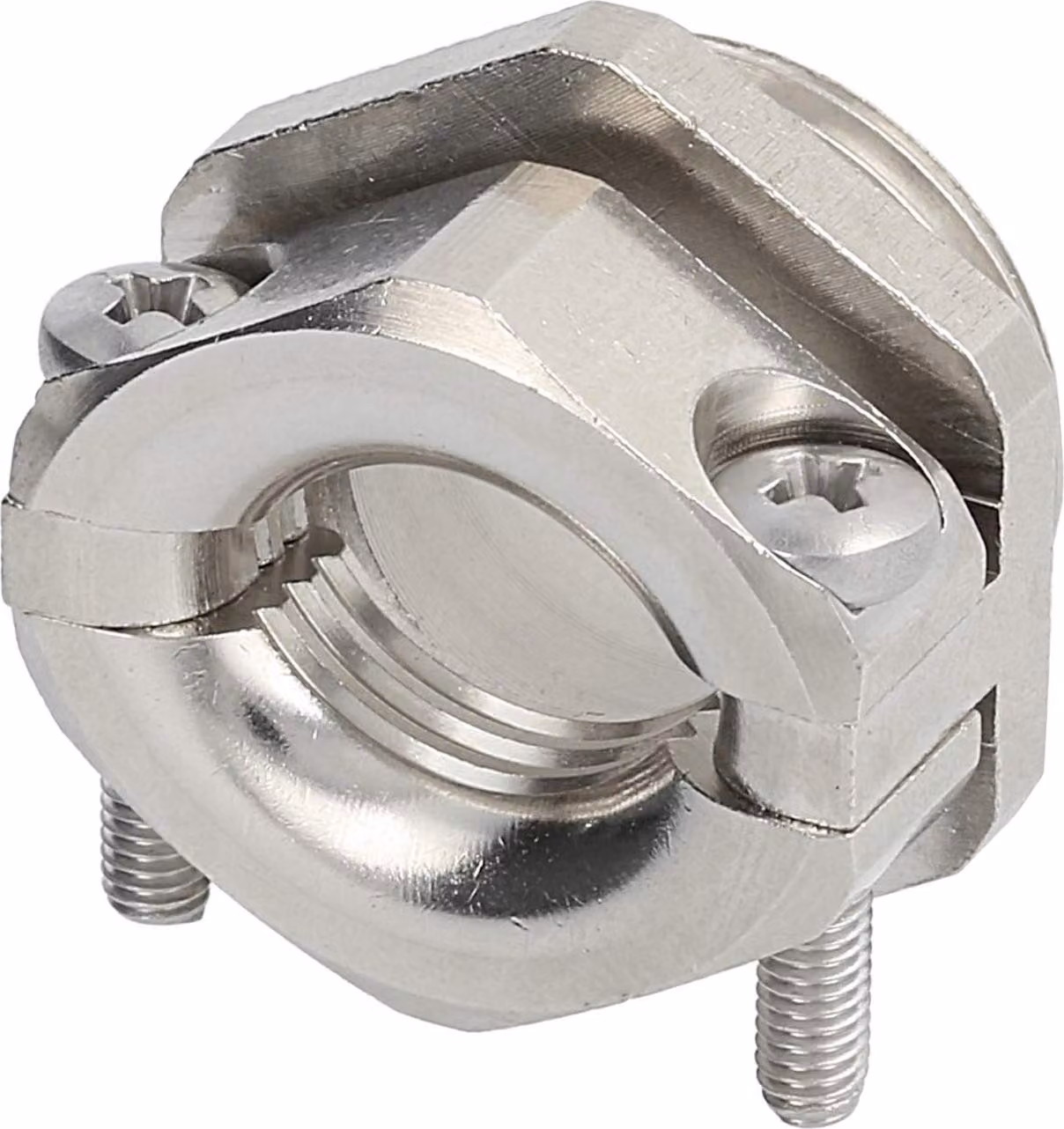 Scarico della trazione metrico M20x1,5 ZH-M20 esagonale ottone (CuZn) nichelato lunghezza filettatura 6,5 mm - 1 pezzo