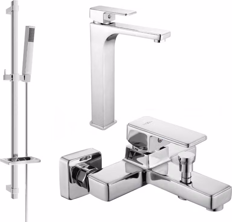 Mexen Cetus DQ77 set da bagno, cromo - 744313DQ77-00
