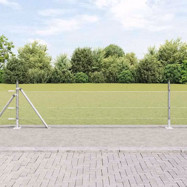 Maison Exclusive - Palo della recinzione Argento 50 x 0,4 m (rete 13 mm) Acciaio