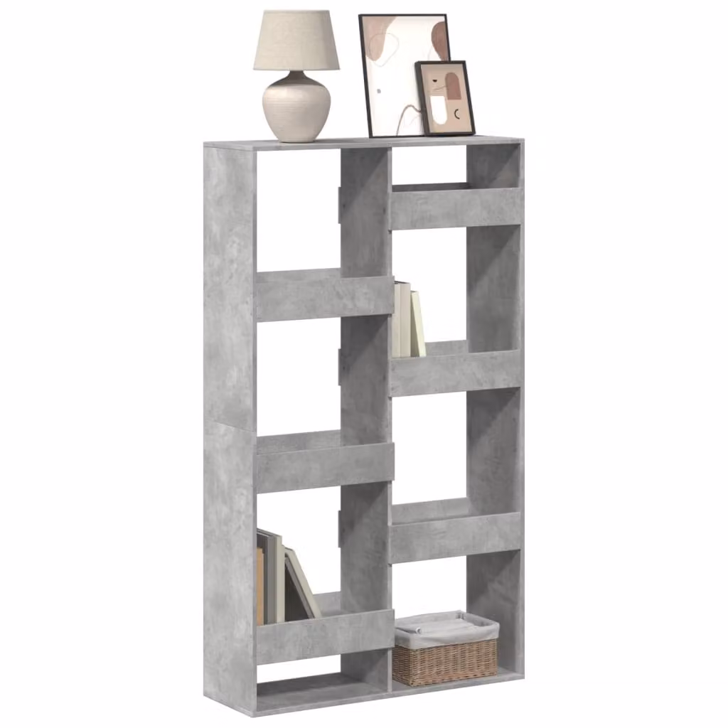 Libreria vidaXL Grigio in Legno e MDF per Soggiorno L: 100 cm, P: 33 cm, H: 175 cm