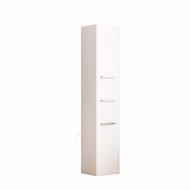 Libreria bianca moderna alta con 3 ante 170 cm