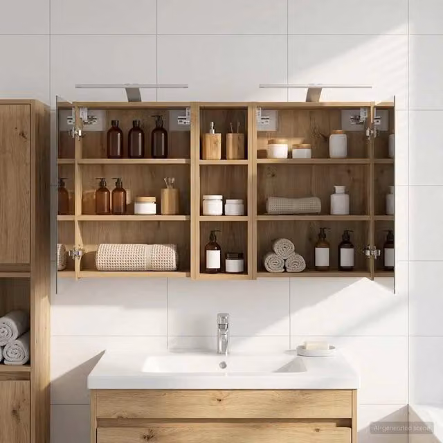 Set di Armadi da Bagno 3 pz 106 x 16 x 62,5 cm 3403807