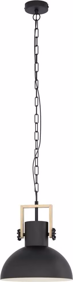 Lampada a sospensione LUBENHAM nero, marrone E27 1X28W Ø30cm H:110cm dimmerabile
