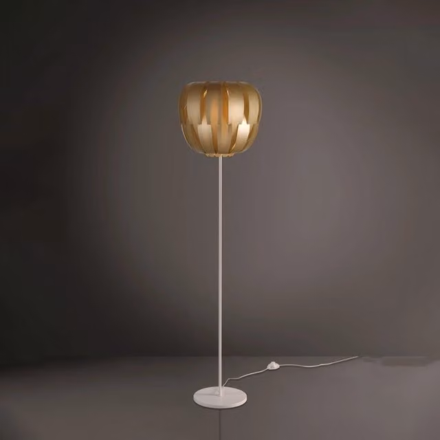 Piantana Moderna Queen Polilux ® New Gold E Metallo 1 Luce E27