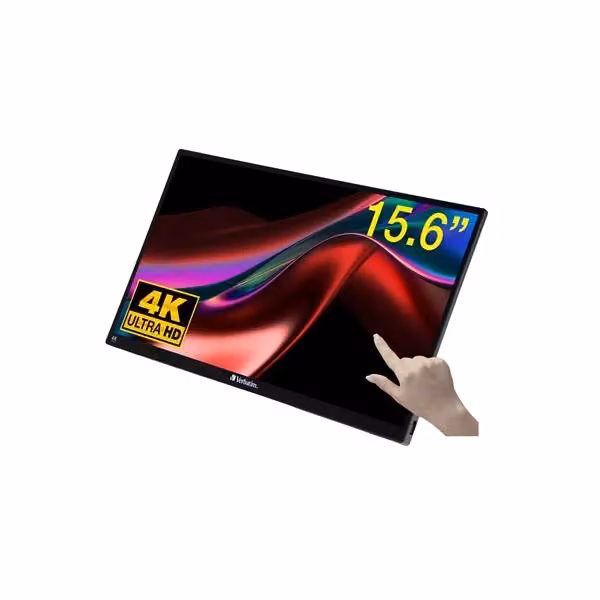 Monitor PC Verbatim 15.6 pollici 4K Ultra HD LCD Touch Screen IPS Nero – 2