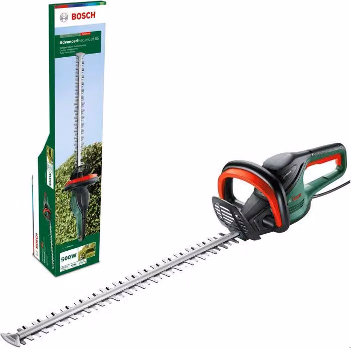 Tagliasiepi a batteria Bosch AdvancedHedgeCut 36V-65-28, lunghezza lama 65 cm, distanza tra i denti 34 mm, motore 500 W