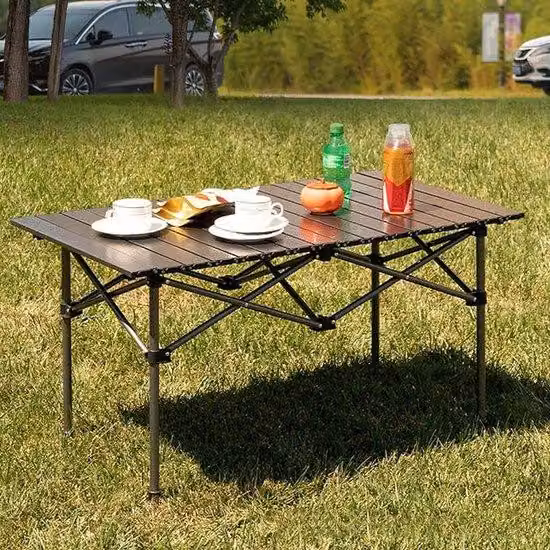 Tavola da spiaggia pieghevole per attività all'aperto, viaggi e campeggio - tavola da spiaggia leggera, 55 x 95 x 50 cm