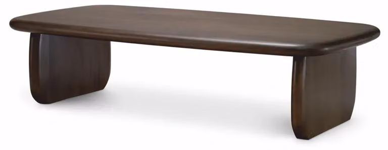Tavolino da caffè in mogano colore marrone scuro, 130 cm - Arredamento per soggiorno