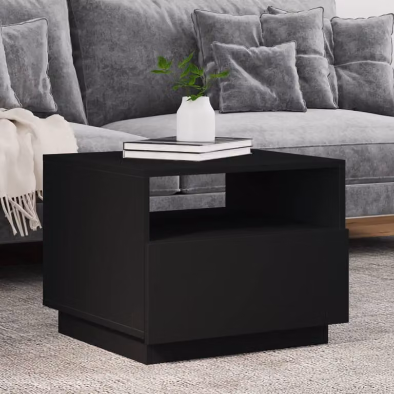 Maison Exclusive - Tavolino con luci LED Nero 50x49x40 cm