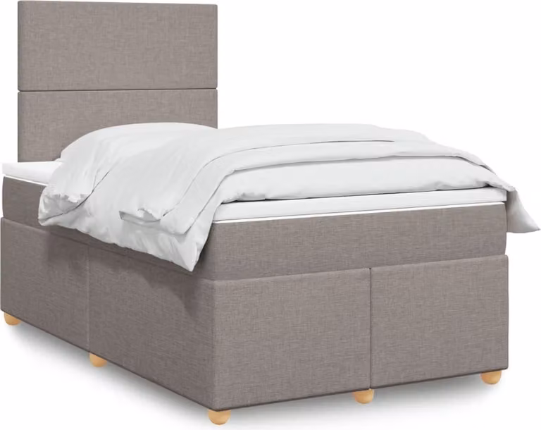 Maison Exclusive - Giroletto a Molle con Materasso Tortora 120x200 cm in Tessuto