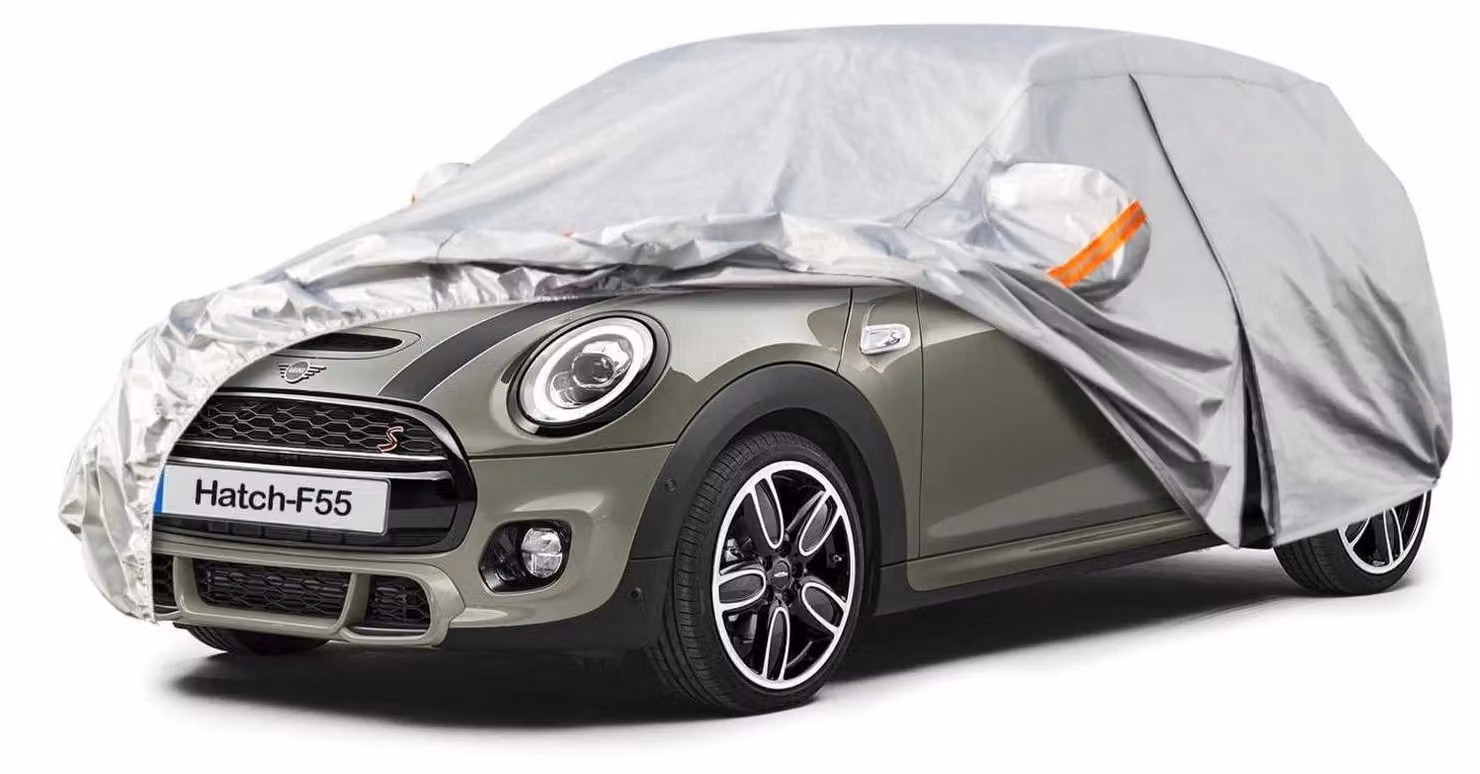 Copertura impermeabile e traspirante per auto, compatibile con Mini Hatch F55 (2014-2022), colore argento