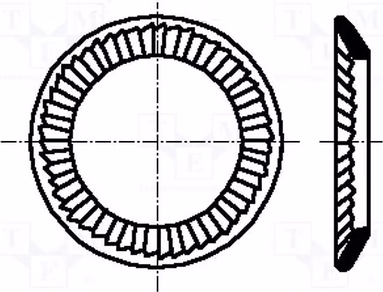 200 rondelle di supporto, codice BN: 792 1279912. Rondelle M6, diametro esterno 10 mm, con dentatura esterna, spessore 1,2 mm