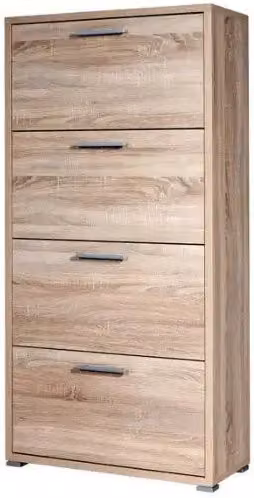Scarpiera 4 ante a ribalta75,3 cm X 151,8 cm in rovere somona