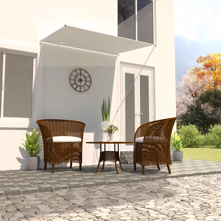 vidaXL Tenda da Sole Retrattile 150x150 cm Crema