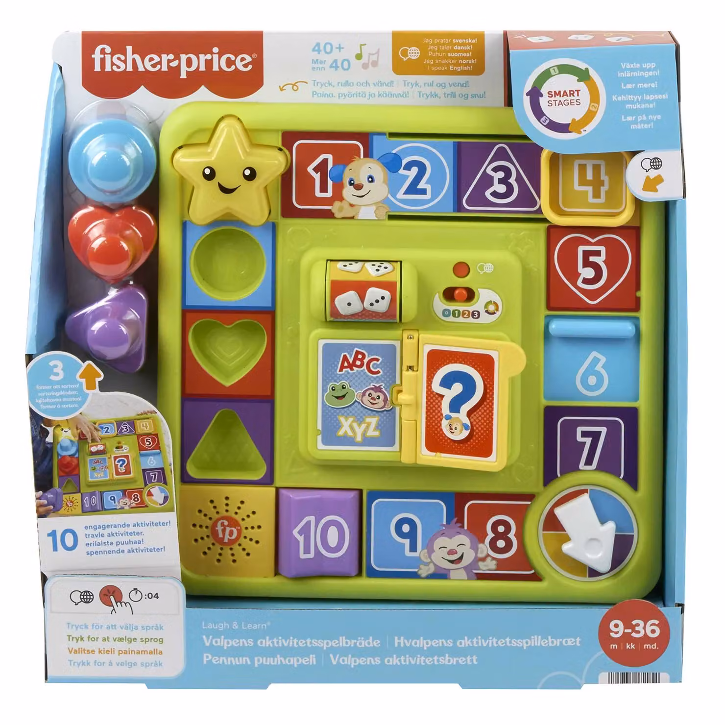 Fisher-Price Tavola Attività Cagnolino Laugh & Learn Multicolore con Luci e Suoni per lo Sviluppo Cognitivo e Motorio – 5