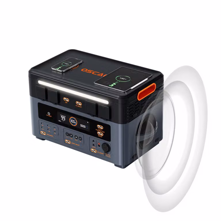 OSCAL PowerMax 2400Pro Centrale solare ad accumulo separabile da 2400W/2016Wh con stereo/microinverter/16 connessioni/generatore LiFePO4 per la ricarica rapida