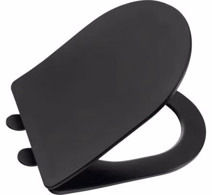 Sedile per WC PACO, SLIM, Soft Close, Easy Take, nero opaco