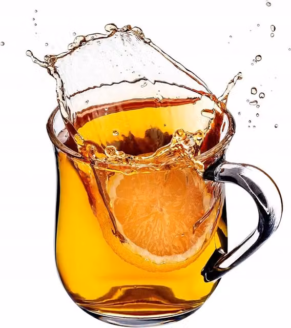 Bicchiere KADAX trasparente con manico per caffè, tè e bevande da 320 ml