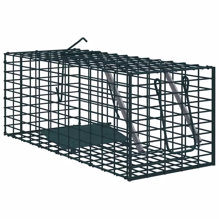 Trappola per animali vidaXL in acciaio, Verde, L 31 x P 13 x H 12 cm