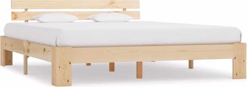The Living Store Letto in legno massiccio di pino 180x200 cm
