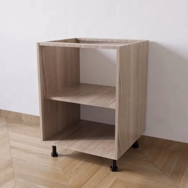 Base cucina Calandrelli in legno color olmo senza anta L 60 x P 55,5 x H 72 cm