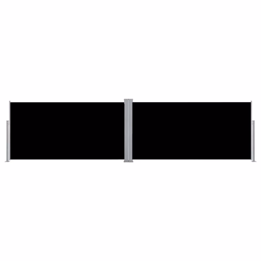 Tenda da sole laterale retrattile con schermo protettivo per patio e giardino, colore nero, L: 600 cm, H: 160 cm – 2