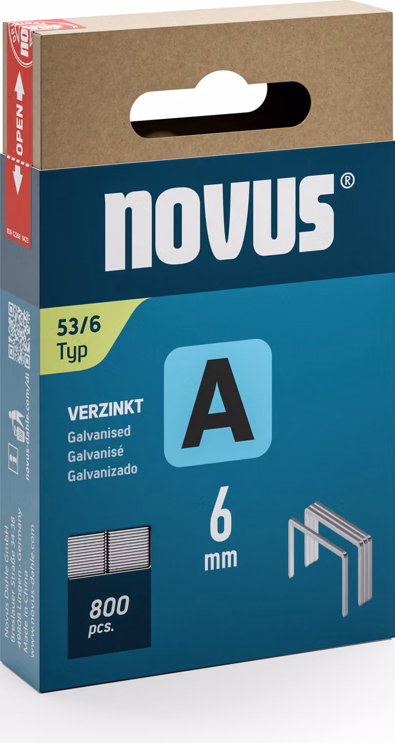 Graffetta Novus con filo sottile A 53/6mm (800 pezzi)