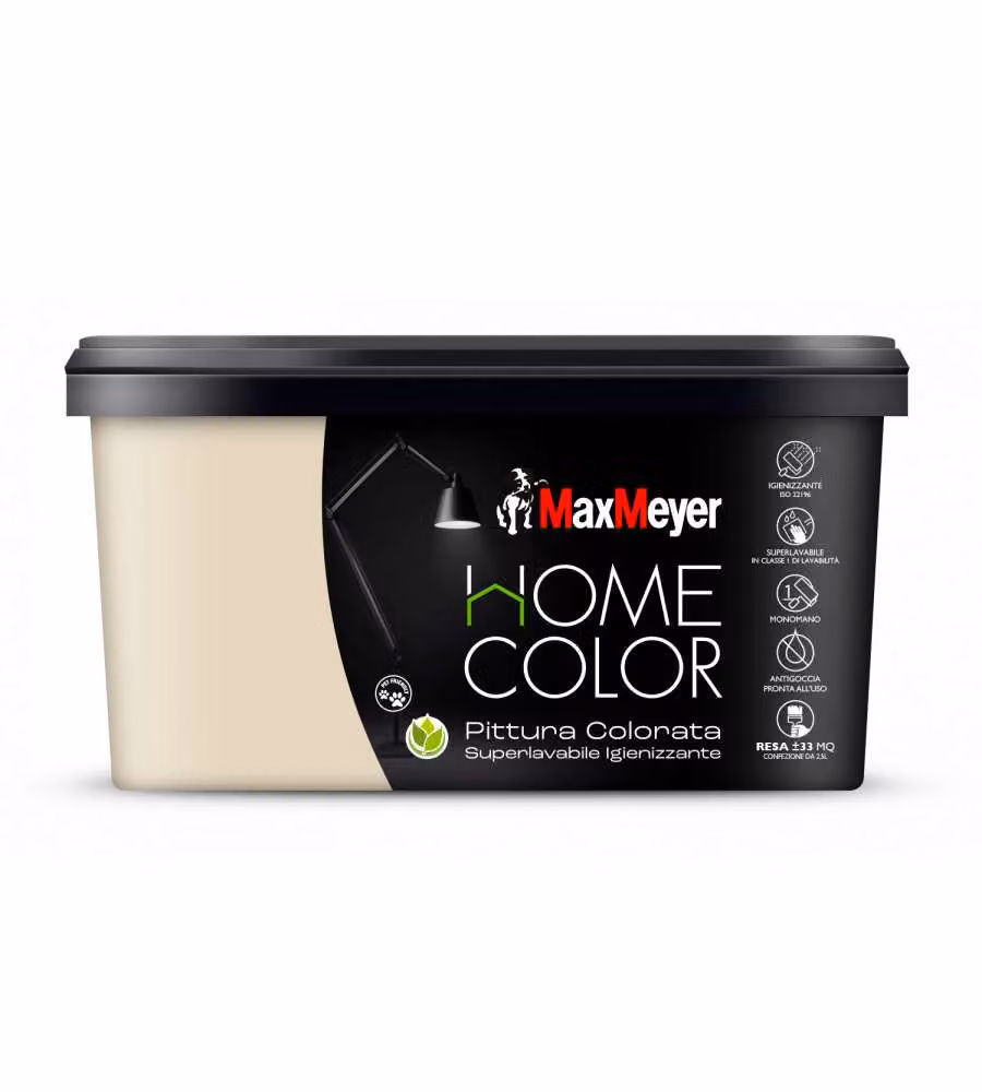 MaxMeyer Idropittura Superlavabile Igienizzante Canapa 2,5L Finitura Opaca