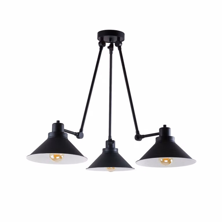Lampadario TECHNO bianco e nero 3xE27x60W in metallo, dimensioni: 65x160x25 cm, IP20, Nowodvorski Lighting