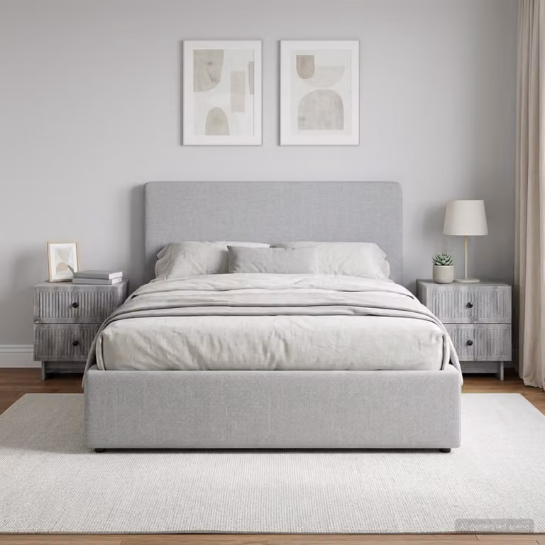 Set di 2 Armadi da Notte vidaXL Moderni in Grigio Sonoma, L: 43 cm, P: 34,5 cm, H: 47,5 cm