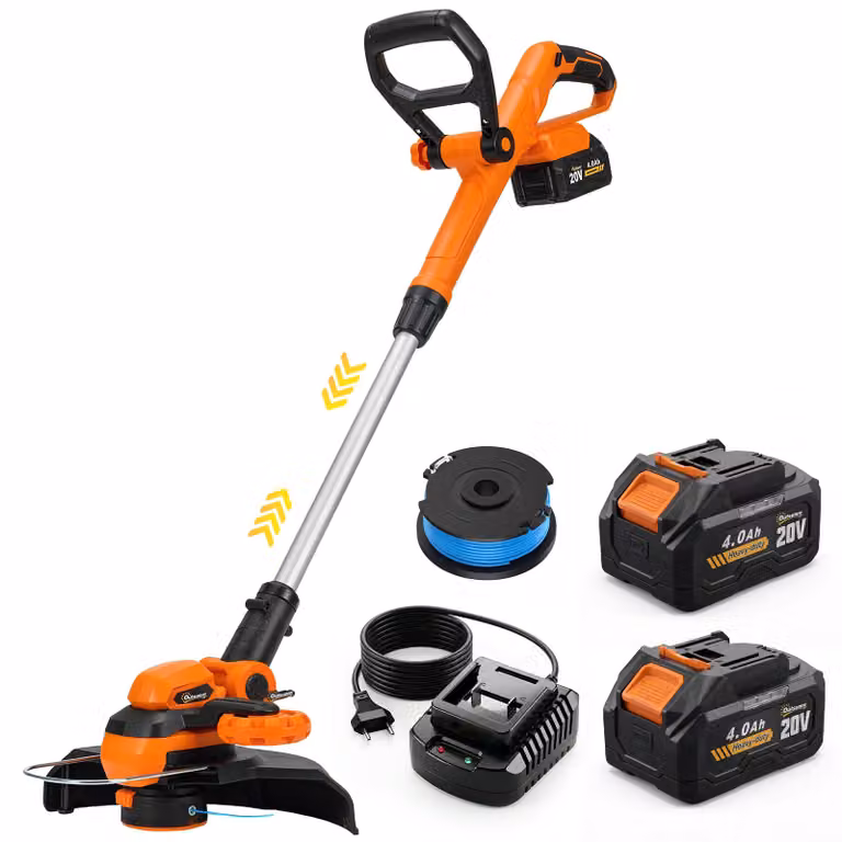 Tagliasiepi a batteria Outsunny, 21V, con 2 batterie da 4,0Ah e caricabatterie