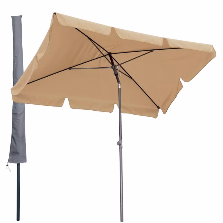 Ombrellone da balcone, dimensioni 200x125 cm, con copertina protettiva