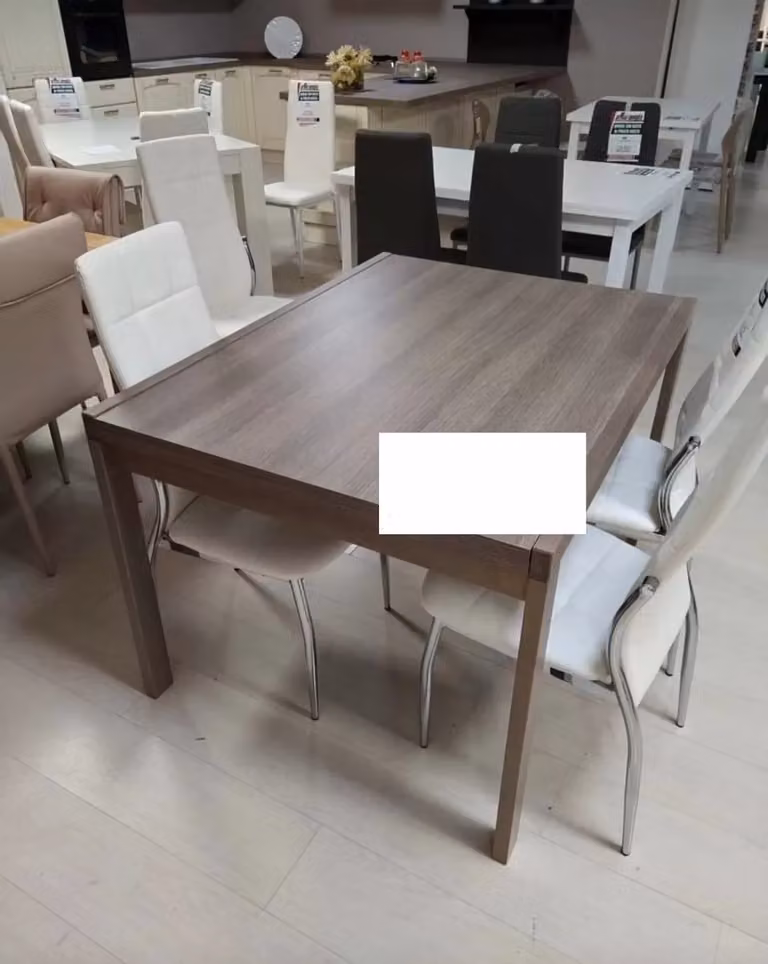 Tavolo allungabile rettangolare Mobili 2G colore tortora L: 120 cm, P: 90 cm, H: 76 cm