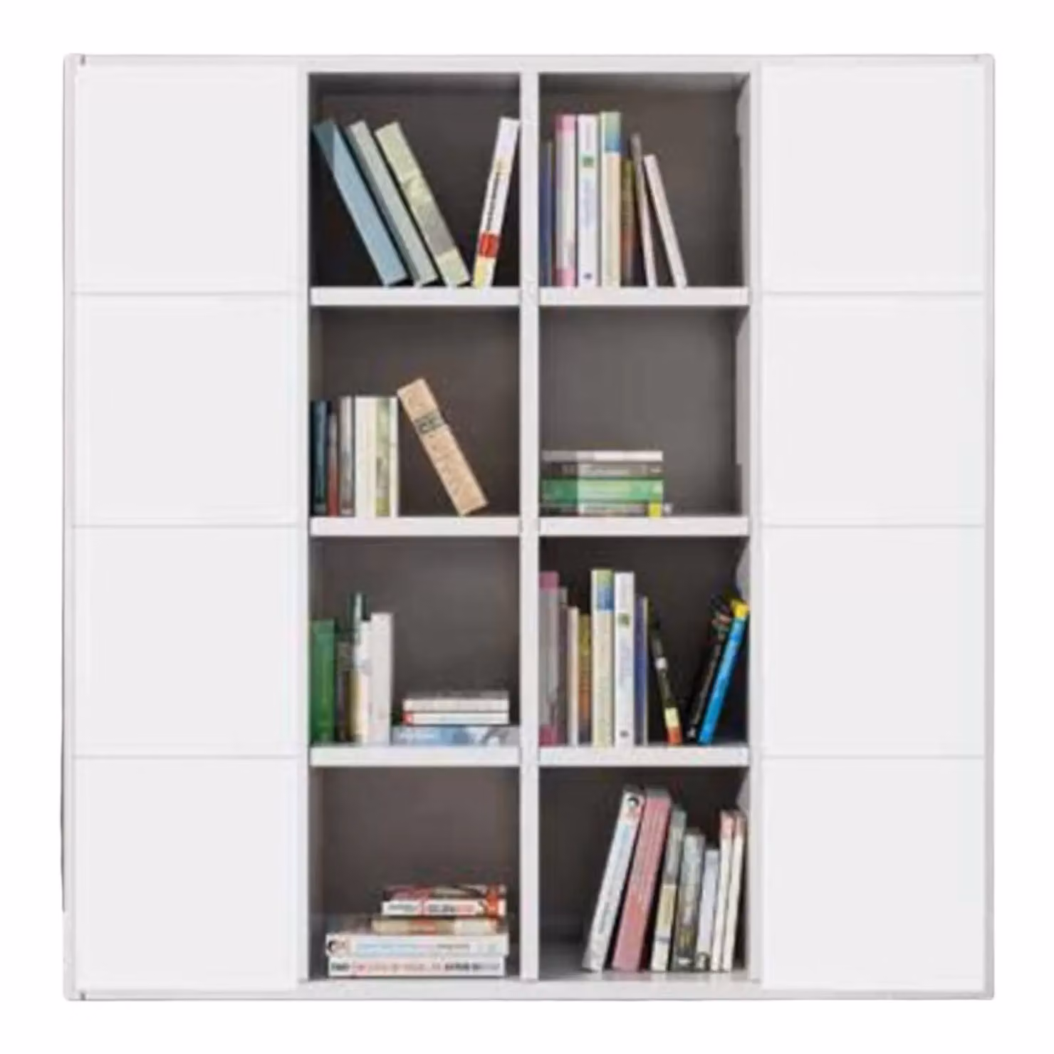 Libreria porta TV moderna bianco frassino Mobili 2G L175 x P30 x H175 cm – 1
