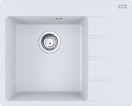 Franke Centro - Lavello in Fragranite CNG 611-62 TL/2, 620x500 mm, luce bianca 114.0637.494