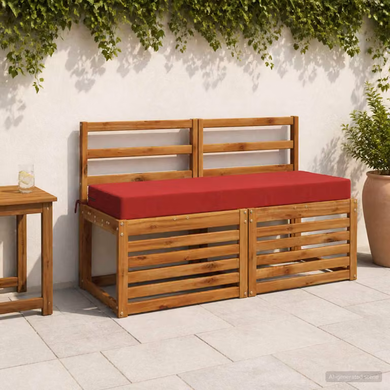 vidaXL Cuscino per la seduta SOEST in poliestere rosso con rivestimento lavabile e resistente ai raggi UV