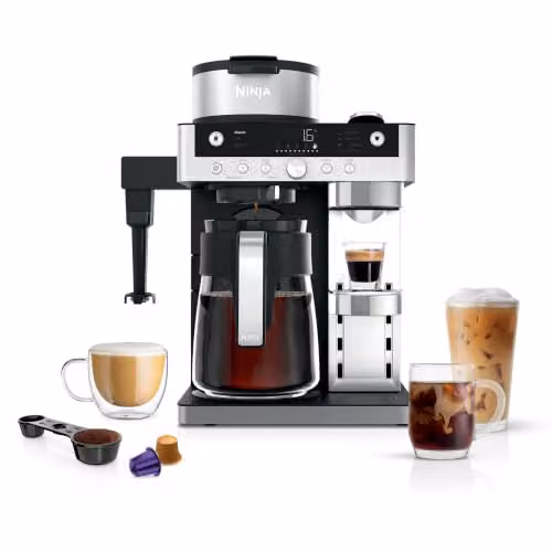 Ninja Prestige DualBrew, Macchina per Caffè Macinato e Capsule, Nero