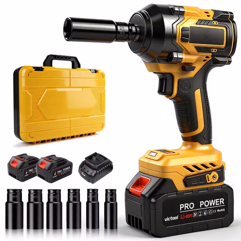 Avvitatore a percussione Accu da 21 V - Coppia di 650 Nm - 2 batterie da 4000 mAh - Materiale: plastica