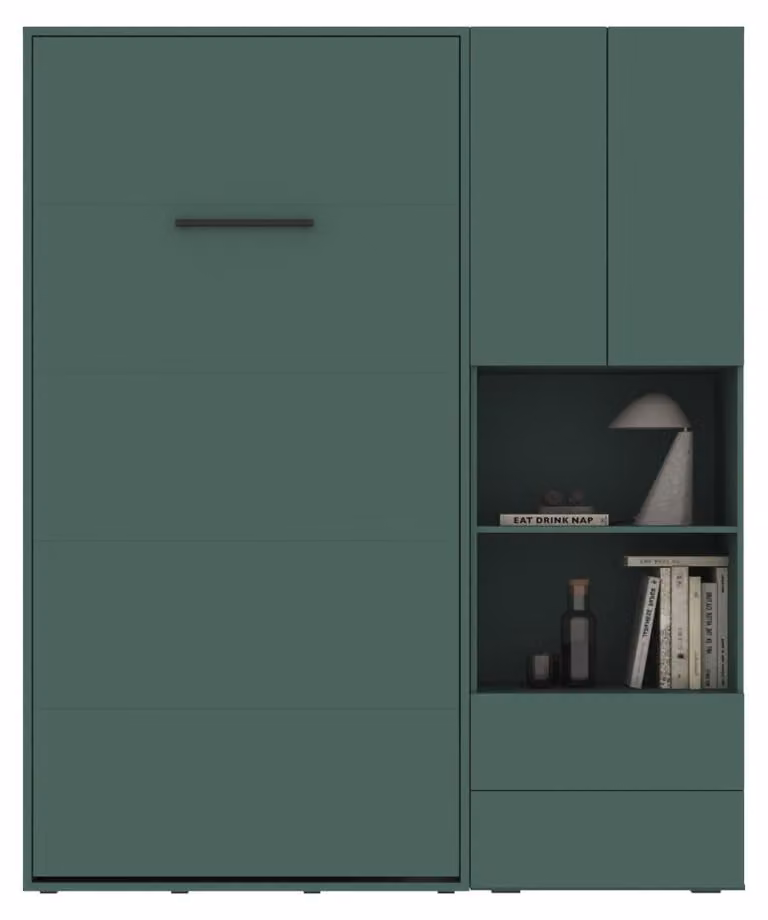 SMARTBett SET M3 letto a scomparsa 100x200 e mobile STA.2.0017 Verde pietra