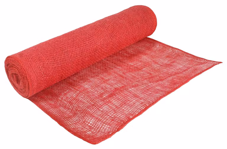 Tappeto in juta, 50 x 500 cm, colore rosso