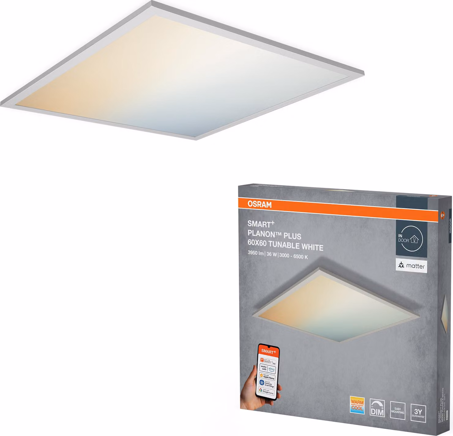 Osram SMART+ Matter Planon Plus, LED, 2100 lm, IP20, bianco