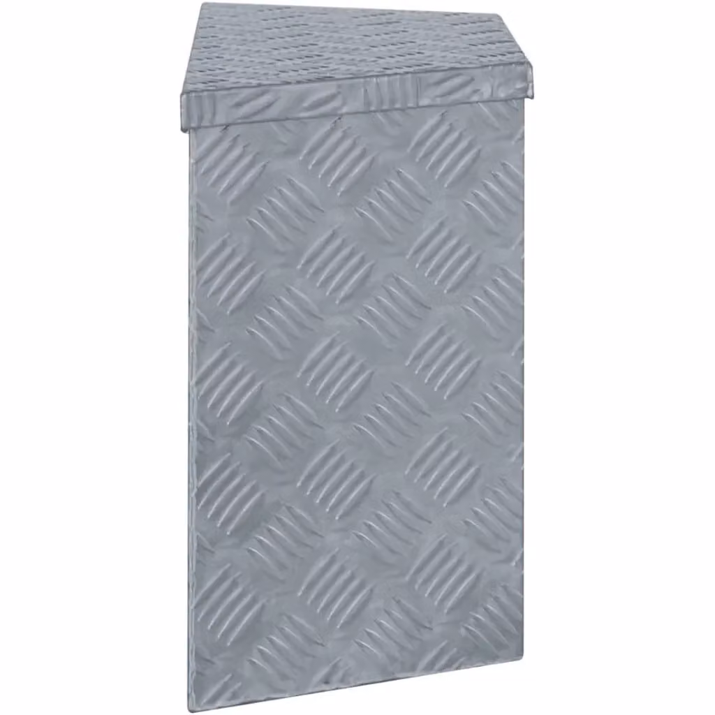 Cassetta in alluminio forma trapezoidale vidaXL colore argento L 70 cm, P 24 cm, H 42 cm – 2