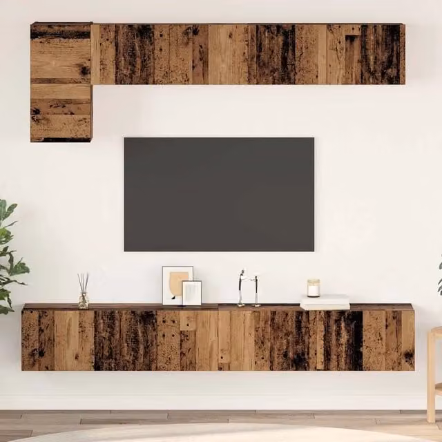 Set mobile TV 5 pz Legno vecchio Legno ingegnerizzato 3393195