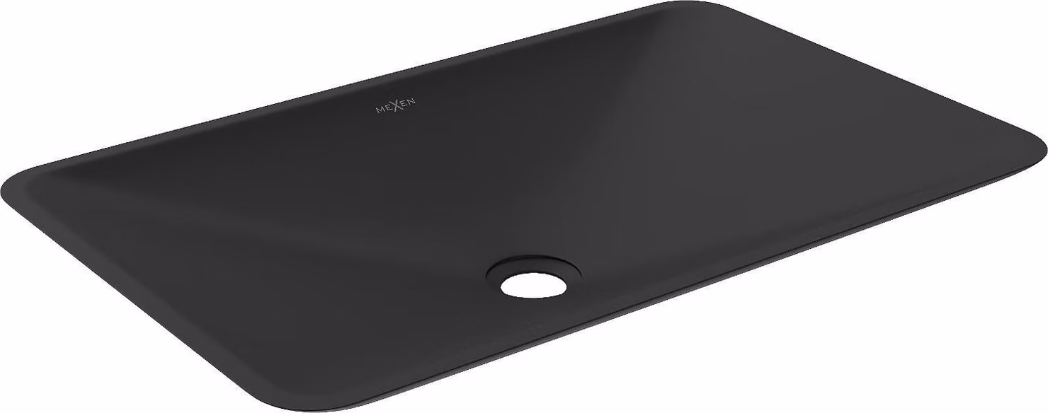 Mexen Esper lavabo da appoggio in conglomerato 60 x 38 cm, nero - 23036071